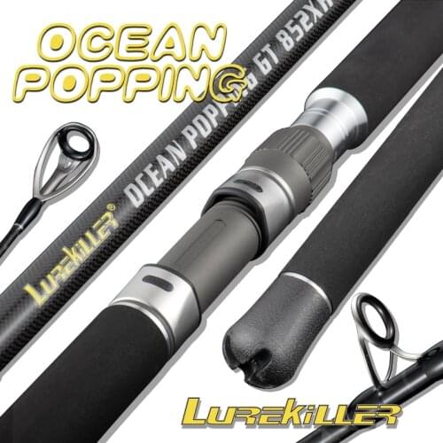 LUREKILLER NEW ARRIVAL FUJI PARTS HI POWER CARBON OCEAN POPPING ROD 762/782/852XH GT POPPING ROD SEA FISHING ROD BOAT ROD