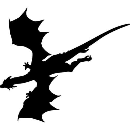 Cartoons Car Sticker Flying Dragon Silhouette Car Styling Vinyl Motorcycl Decals Cover Scratches Waterproof PVC 15cm X 13cm