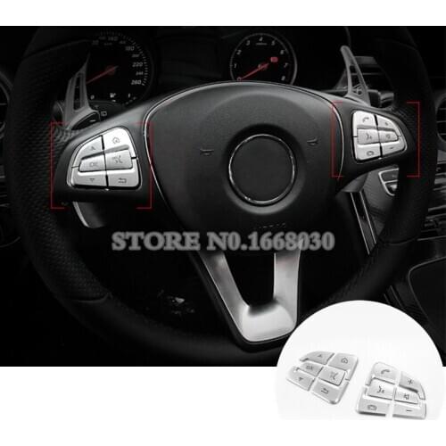 Interior Steering Wheel Button Trim Cover 12pcs For Benz V-Class W447 2014-2018 Car accesories interior Car Trim