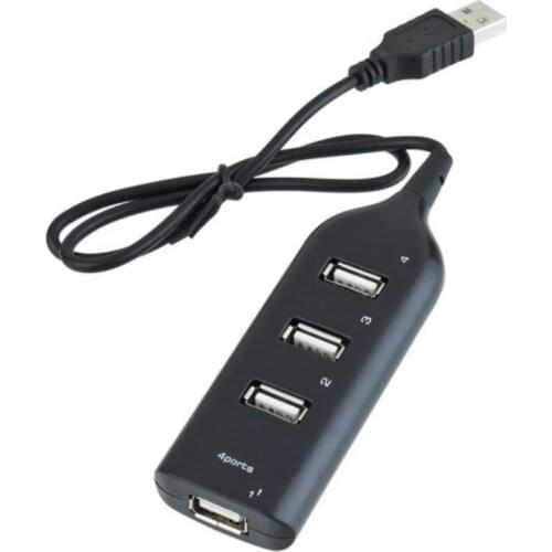 USB 2.0 Hi-Speed 4-Port Hub Adapter Splitter For PC Computer Multi-purpose Usb Socket Multi-port Computer Usb2.0 One Drag Four