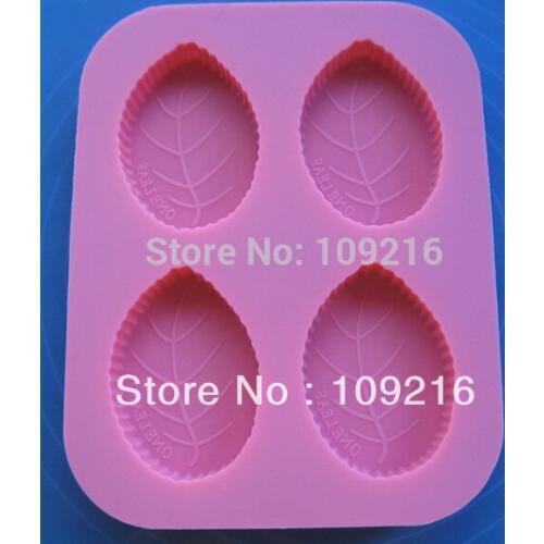 1pcs New Style 4 Holes Leaves Silicone Handmade Soap/Cake Mold Crafts DIY Mold