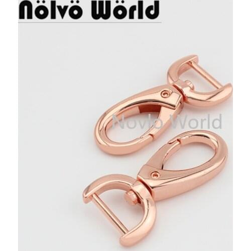 10-50 pcs 16mm Rose gold handbagSteel Bolt Snap Hook oval Swivel NEW tone trigger snap hooks for bag Hardware Accessories metal
