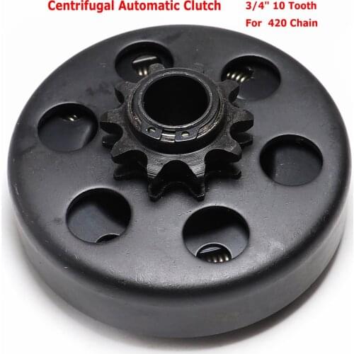 19mm GO Kart Fun Centrifugal Automatic Clutch 3/4" 10 Tooth 420 Chain for Karting Good Quality