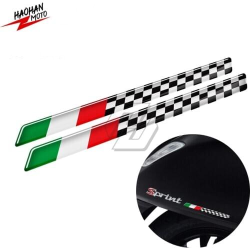 3D Car Motorbike Sticker Motorcycle Tank Decal Italy Flag Racing Stickers Resin