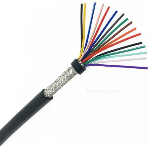 5 Metres RVVP Shielded Control Cable 12 Core 14 Core 16 Core 0.3/0.5/0.75/1/1.5mm Copper Wire