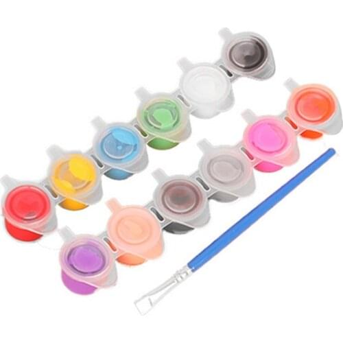6/8/12 Colored Acrylic Paint Childrens Safe Drawing Pigment Kindergarten DIY Art Graffiti Paint Set for Oil Paint Set
