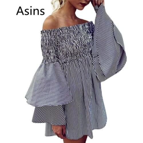 Летние платья в полоску Asins China At AliExpress