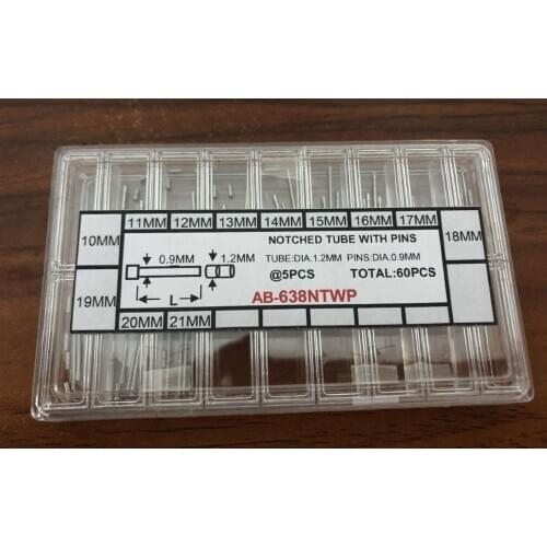 Stainless Steel Notched Pin and Notched Tube Assortment for Watch Bands