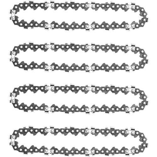 4Pcs 4 Inch Mini Chainsaw Replacement Cordless Electric Portable Chainsaw Chain for 24 V Mini Cordless Electric Chainsaw