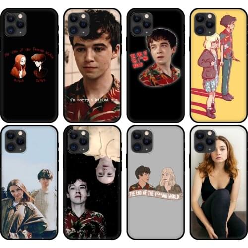 Black tpu case for iphone 5 5s se 6 6s 7 8 plus x 10 cover for iphone XR XS 11 pro MAX case The End of the Fing World Painted