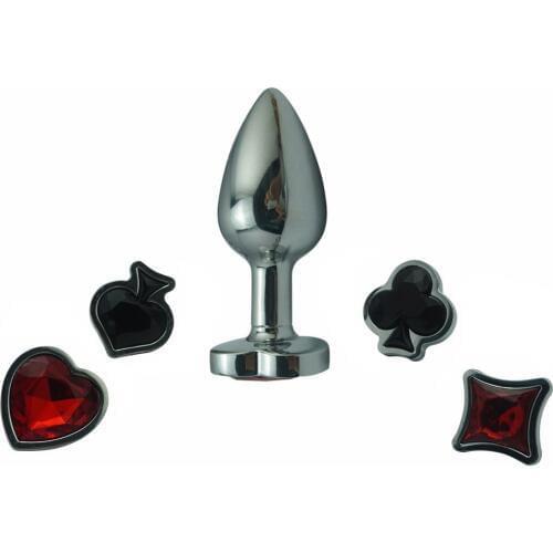 Dia 27mm replaceable peach apricot plum square jewelry bottom as 1 set anal butt plug beads insert metal sex toy for men women