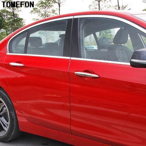 TOMEFON ABS Chrome Stickers for Door Handle Trim Set for 4Door For BMW F48 X1 2016 2017 2018 Car Styling Accessories