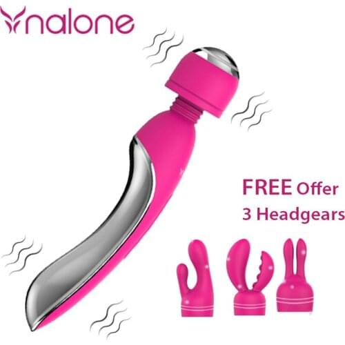Nalone Double Motor Powerful Body Massager G-spot Clitoris Stimulation Sex Toys Electro Vibrators for Woman AV Magic Wand Shop