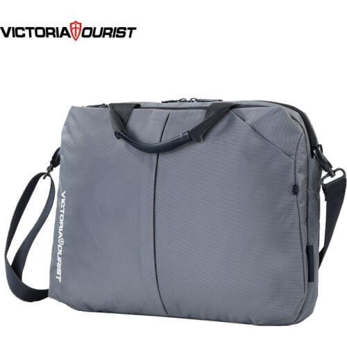 Victoriatourist Business handbag men women stylish versatile Briefcase 14” Laptop bag Multi-layer space messenger bag