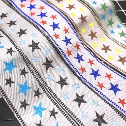 2 yards 35mm Five-Pointed Star Embroidery Lace Trim Ribbon Vintage Lace Trim Clothes Accessories DIY Bowknot Apparel Sewing Craf