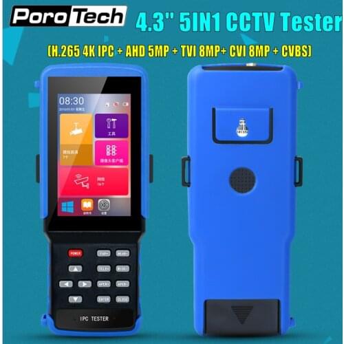 2019 Newest 4.3 Inch 5 In 1 H.265 4K IP CCTV Tester Monitor 5MP AHD 8MP CVI TVI Analog CVBS Camera Tester UTP/RJ45 TDR Test 9310
