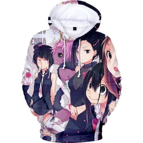 Newest 3D My Hero Academia Womens Hoodies Kids Sweatshirts Harajuku hip hop Hoodies Pullover 3D Anime Clothes Cute Mix-Up Top