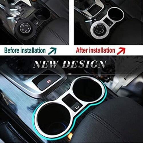 NEW-Car Water Cup Holder Cups Cover Interior Trim Molding Strip for Peugeot 3008 2014