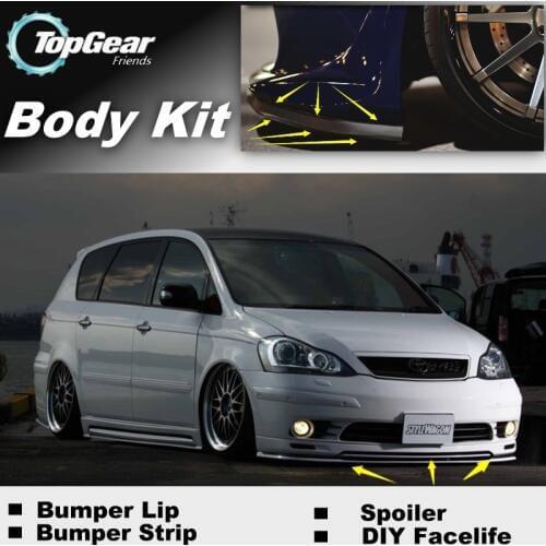 For TOYOTA Ipsum Picnic SportsVan Avensis Verso Front Bumper Lip / Spoiler For TG Car Tuning / TOPGEAR Body Kit / Strip Skirt