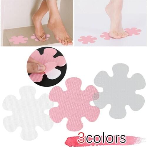 Bathroom Non-Slip Stickers 10Pcs/Set Waterproof Bathtub Decals Treads Anti-slip Shower Bathroom Floor Safety Mats 3 color Pink