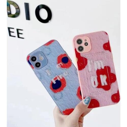 Stylish Stained Tempered Glass Phone Case For IPhone 12 12 Pro Max Case Luxury Anti-Knock Mobile Phone Protection Case