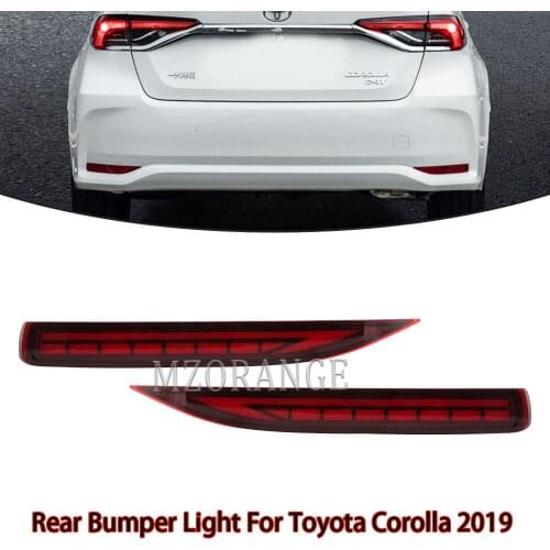 LED Rear Bumper Reflector Lamp Fog Brake Turn Indicator Lights For Toyota Corolla 2019