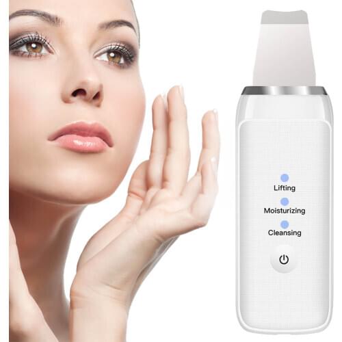 Ultrasonic Skin Scrubber Deep Remove Dirt Blackhead Reduce Wrinkles Face Lifting Peeling facial Care Device Beauty Instrument