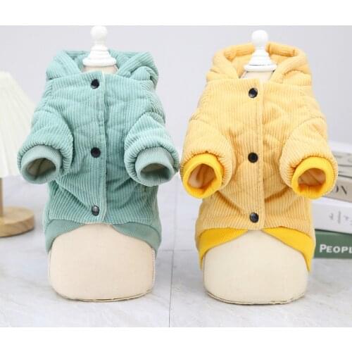 Corduroy Dog Coat Jacket Warm Pet Clothing Outfit Garment Winter Dog Costume Puppy Apparel Pomeranian Maltese Schnauzer Clothes