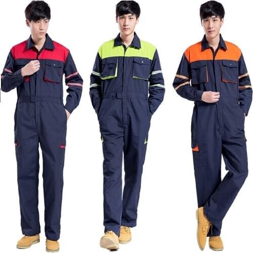 Vintage Harajuka Mens Cargo Overalls Zipper Multi Pockets Rompers Mens Jumpsuit Reflective safe work coverall repairmen uniforms