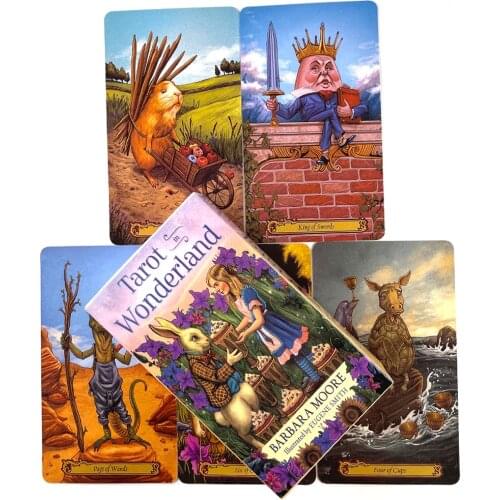 High Quality Special Style Classics New Tarot In Wonderland Tarot Cards Popular Style Oracle Cards with Guide Book