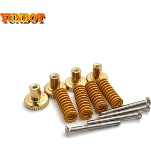 3d Printer Parts Hot Bed Spring Leveling Kit M3*30MMScrew&nut Leveling Spring Kit For Heated Bed Cr10 Ender-3 Prusa I3 Mk2/mk3