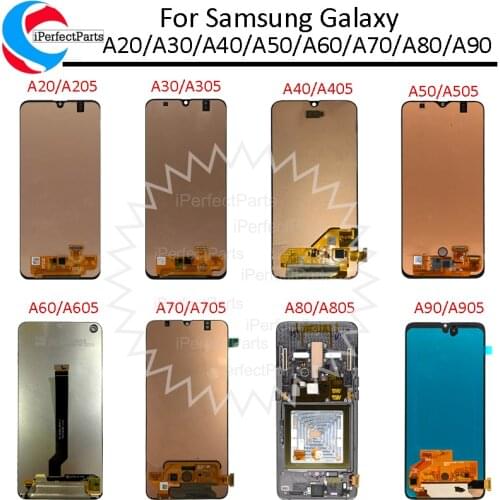 For Samsung Galaxy A20 A30 A40 A50 A60 A70 A80 A90 LCD Display Touch Panel Screen Digitizer For Samsung A205F A305 A405 Pantalla