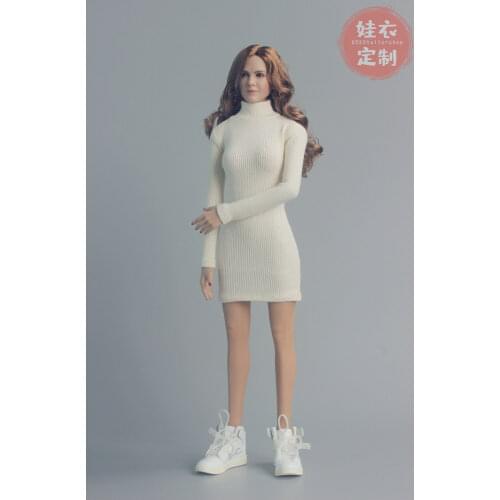 1/6 Female soldier jacket turtleneck sweater trendy clothes for 12 inch action figure