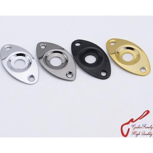 1 Piece Oval Curved Metal Jack Plate For Electric Guitar Bass ( #0420 ) MADE IN KOREA