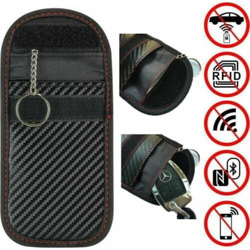 1pc Anti-theft Car Key Fob RFID Signal Blocker Faraday RFID Signal Blocking Pouch Bag Key Wallets Rfid Key Protector