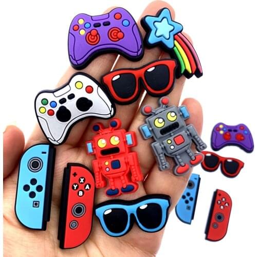 10PCS/Set Cartoon Flat Back Accessories Sunglasses Game Console Robot Crafts For Kids Boys DIY Jewelry Phone Case Scrapbook