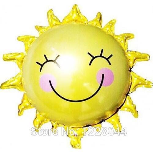 10 pcs/lot Sunflower foil balloons Happy Birthday Party supplies Baby shower Balloon decoration wholesale free shipping