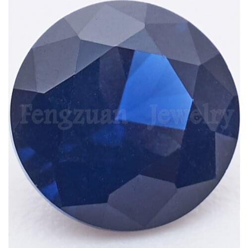 5A Factory Price Cubic Zirconia Stone Loose Round Shape 34# Blue Nano Color CZ Stone Synthetic cz Gemstone 4mm 5mm 6mm
