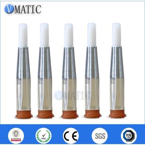 Free Shipping 15G Dispensing Brush Tip Needle Double Screw Thread Needles EFD Soft Brush Needle Round Mouth Dia 5mm Needle Brush