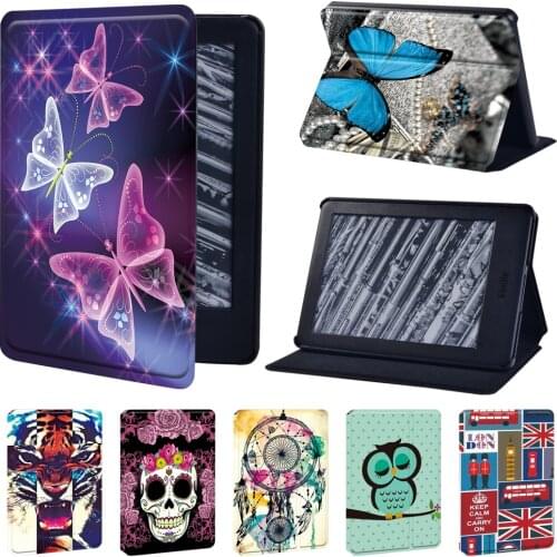 PU Leather Stand Tablet Case for Amazon Kindle Paperwhite 1/2/3/4/Kindle 10th Gen 2019/Kindle 8th Gen 2016 Print Series Pattern