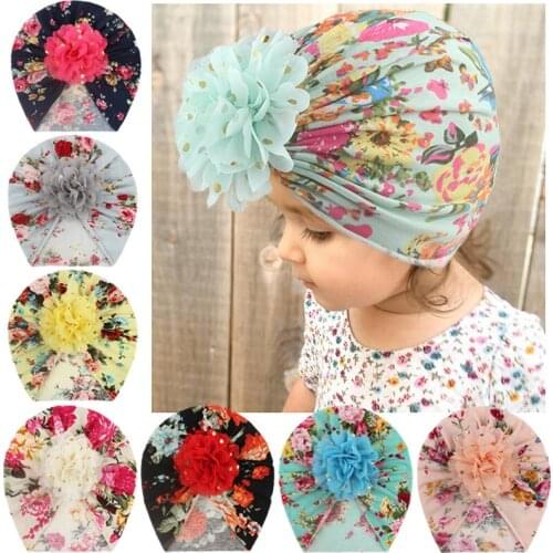 Newborn Headband Baby Boy Girl Floral Hat Headwear Cap Hat Accessories Infant Girls Soft Turban Head band for Children Kids