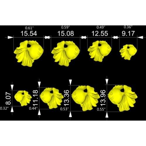 DIY Mini Lucky Goldfish Resin Mold Fish Waterscape Fillings Mold Art Craft Tools