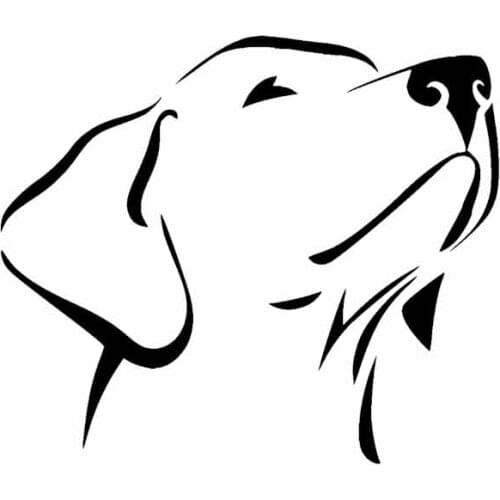 Interesting Car Sticker Accessories Labrador Retriever Car Styling Decal Vinyl Window Cover Scratches Waterproof PVC 14cm*12cm