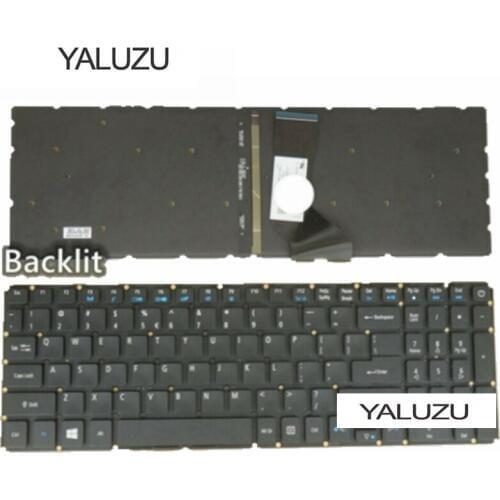 YALUZU laptop accessories NEW US laptop keyboard for ACER Aspire E15 E5-576 E5-576G E5-576G-5762 E5-576G US keyboard with Backli