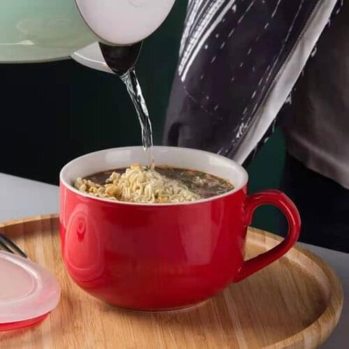 750Ml Ceramic Big Coffee Milk Mug Breakfast Cup Travel Mug Instant Noodle Large Ramen Bowl Best for Your Friends Novelty Gifts