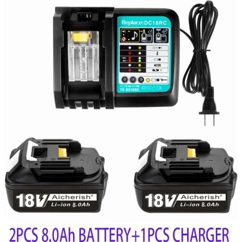 Makita 18V 8000mAh BL1830 BL1840 BL185 Use The Latest Version Of 8Ah Lithium Ion Rechargeable Battery DC18RC DC18SF Li-ion