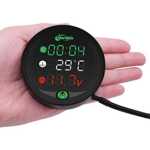 Motorcycle Gauge Display Table Voltmeter Water Temp Clock Time Charge USB For yamaha R6 YZF-R6 yzf-r6 fz16 TMax500 XT600 E