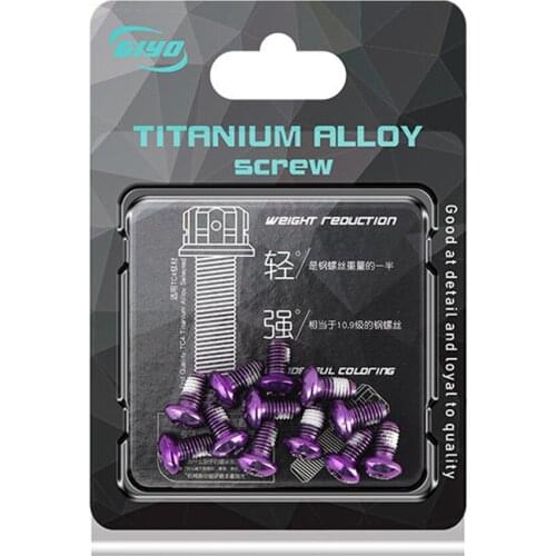 MTB Mountain Bike Stainless Disc Brake Rotor Bolts Screws (12 Pack) M5 X 9mm, T25 Torx Colourful Kits