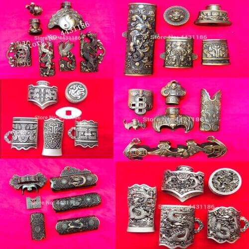 Set Kirsite DIY Fittings For Chinese TaiChi/WuShu Jian KungFu Han/Tang/Qing/Qin Dao Sword Accessory Nice Metal Crafts Collection