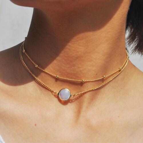 NK258 European Sexy Minimalist Chokers Necklace Women Fashion Jewelry Multilayer Beads Chain Collares Beach Bohemian Necklaces